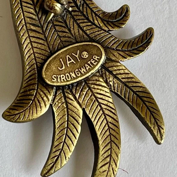 Vintage Jay Strongwater Bird Of Paradise Rhinestone Brooch - Picture 7 of 7